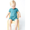 Bamboo Baby Boy Shortie Zipper Romper, Palms In Paradise - Rompers - 2