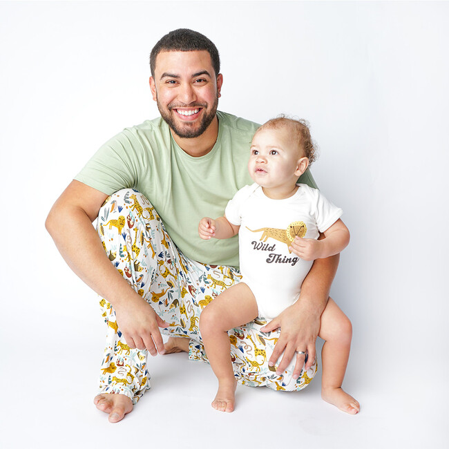 Ringer Print Onesie, Wild Thing - Bodysuits - 4