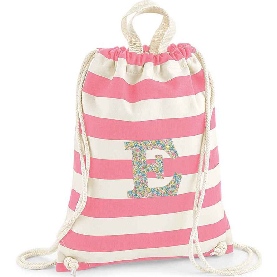 Liberty Of London Personalised Drawstring Bag, Pink - Backpacks - 1