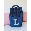 Liberty Of London Personalised Roll Top Backpack, Navy - Backpacks - 2 - thumbnail