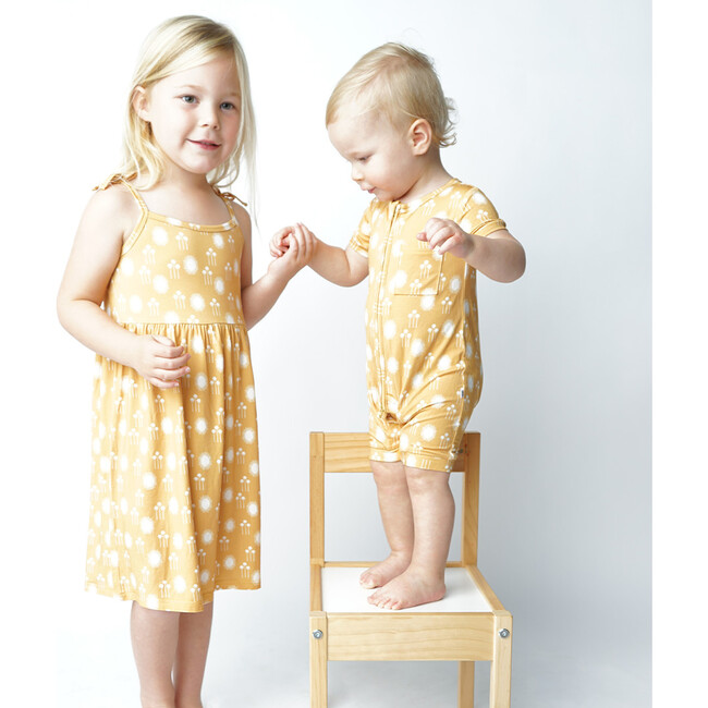 Bamboo Baby Boy Shortie Zipper Romper, Sunny Days - Rompers - 2