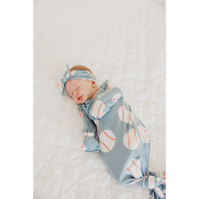 Slugger Newborn Knotted Gown - Nightgowns - 4