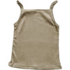 The Ribbed Vest, Beige - Vests - 1 - thumbnail