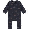 All-Over Viking Graphic Romper, Navy And Multicolors - Rompers - 1 - thumbnail