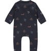 All-Over Viking Graphic Romper, Navy And Multicolors - Rompers - 2