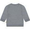 Viking Ship Graphic Crew Neck Pullover Sweatshirt, Ashy Blue - Sweatshirts - 2