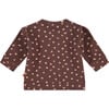 All-Over Floral Print Long Sleeve Sweatshirt, Brown - Sweatshirts - 2