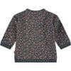 Leopard Print Crew Neck Pullover Sweatshirt, Charcoal - Sweatshirts - 2