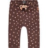 All-Over Flower Graphic Bow Waistband Sweatpants, Brown - Sweatpants - 1 - thumbnail