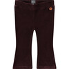 Retro Style Flare Leg Velvet Pants, Brown - Pants - 1 - thumbnail