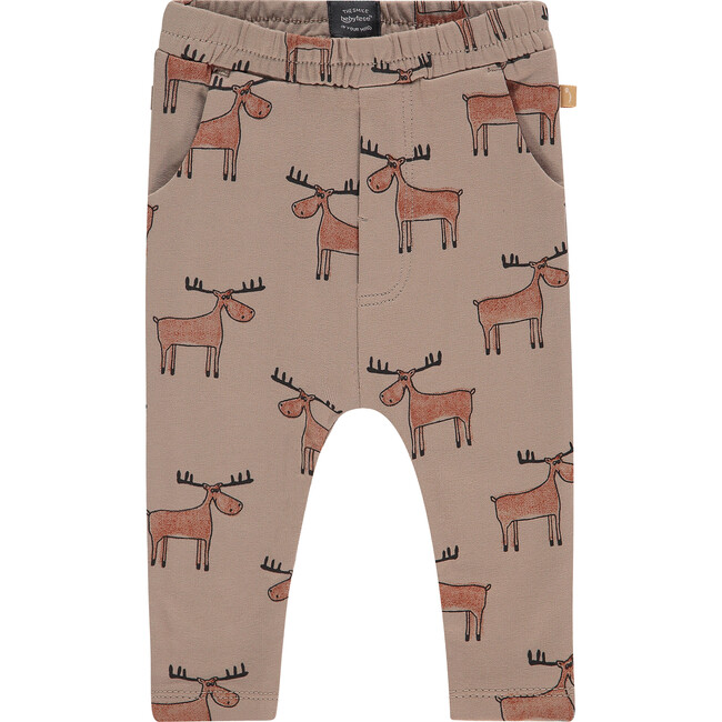 All-Over Moose Print Legging, Taupe
