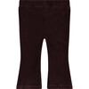 Retro Style Flare Leg Velvet Pants, Brown - Pants - 2