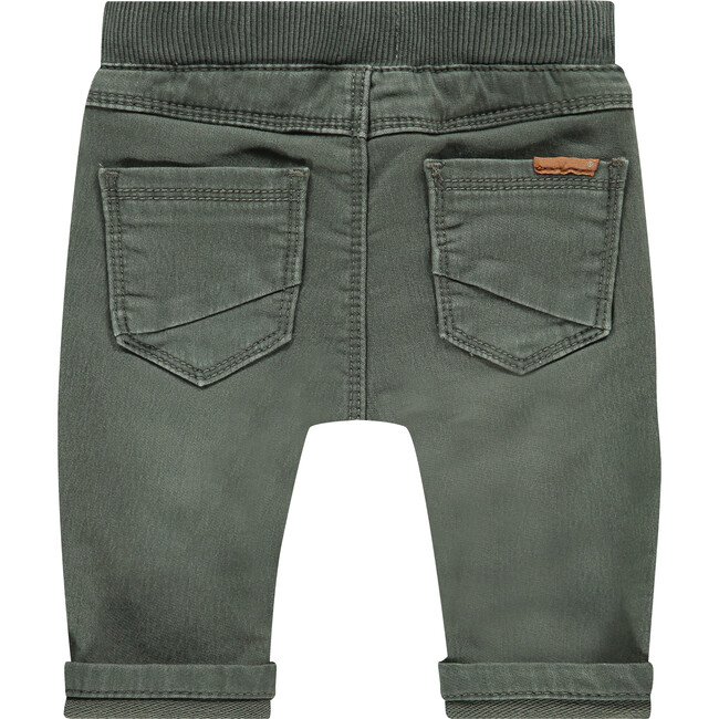 Classic Toned Denim Pants, Green - Jeans - 2