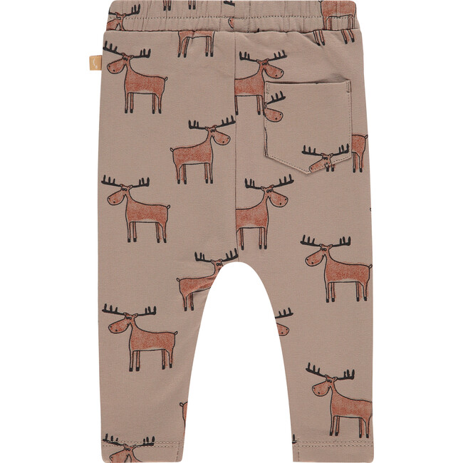 All-Over Moose Print Legging, Taupe - Leggings - 2