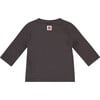 Moose Graphic Long Sleeve Tee Shirt, Charcoal - Tees - 2