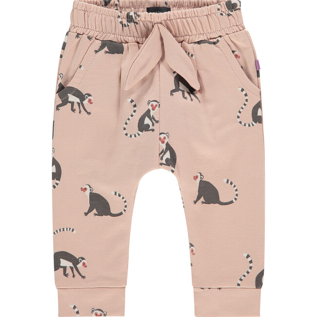 All-Over Lemur Graphic Sweatpants, Baby Pink