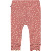 Lepoard Spots Lettuce Edge Hem Ribbed Legging, Pink - Leggings - 2