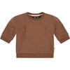 Embroidered Rhinoceros Crew Neck Sweatshirt, Brown - Sweatshirts - 1 - thumbnail