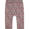 Floral Print Bow Waistband Sweatpants, Purple And Multicolors - Sweatpants - 2