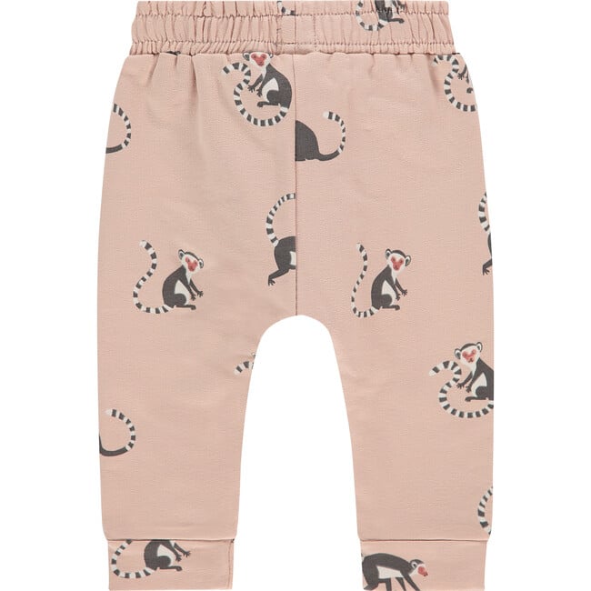 All-Over Lemur Graphic Sweatpants, Baby Pink - Sweatpants - 2