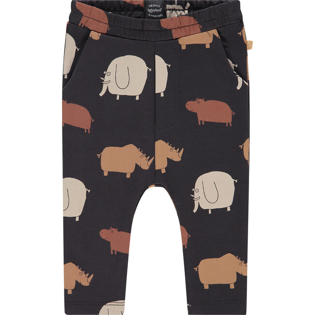 All-Over Elephant And Rhino Graphic Legging, Navy