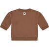 Embroidered Rhinoceros Crew Neck Sweatshirt, Brown - Sweatshirts - 2