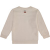 Embroidered Rhinoceros Crew Neck Pullover Sweatshirt, White - Sweatshirts - 2