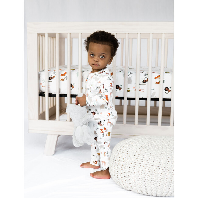 Silk Fitted Crib Sheet, Safari Daze - Crib Sheets - 2