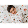 Silk Fitted Crib Sheet, Safari Daze - Crib Sheets - 6