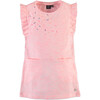 Short Ruffled Cap Sleeve Dress, Neon Pink - Dresses - 1 - thumbnail