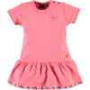 Short Sleeve Drop Peplum Waist T-Shirt Dress, Coral Pink - Dresses - 1 - thumbnail