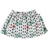 Abstract Triangular Print Pleated Skirt, Cream And Multicolors - Skirts - 1 - thumbnail