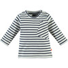 Striped Long Sleeve Enlarged Front Pocket Tee Shirt, Stripes - Tees - 1 - thumbnail