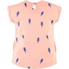 All-Over Popsicle Print Short Sleeve T-Shirt Dress, Neon Peach - Dresses - 2