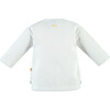 Nature Theme Print Long Sleeve Tee Shirt, White Cream - Tees - 2 - thumbnail