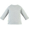 House Print Long Sleeve Tee Shirt, Light Grey - Tees - 2 - thumbnail