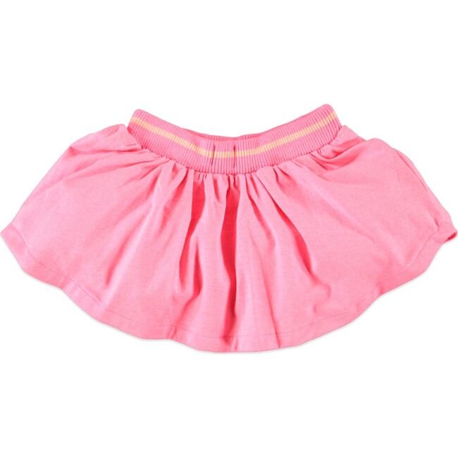 Striped Elastic Waistband Skirt, Neon Pink - Skirts - 2