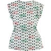 Abstract Triangular Print Short Sleeve Dress, Cream And Multicolors - Dresses - 2