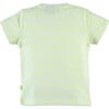 Striped Short Sleeve Tee Shirt, Neon Yellow - Tees - 2