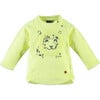 Tiger Print Long Sleeve Sweatshirt, Neon Yellow - Sweatshirts - 1 - thumbnail