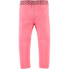 Abstract Pattern Waistband Legging, Coral Pink - Leggings - 2