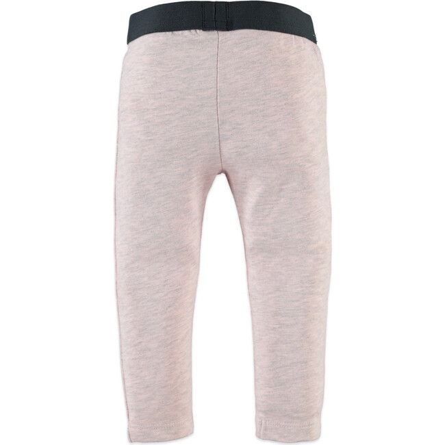 Contrast Tone Waistband Legging, Chalk Pink And Charcoal - Leggings - 2