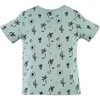 All-Over Palm Trees Print Short Sleeve Tee Shirt, Jade - Tees - 2