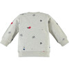 All-Over Sea Lifesavers Crew Neck Pullover Sweatshirt, Cool Grey - Sweatshirts - 2