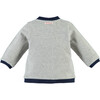 Striped Zipper Bomber Jacket, Cool Grey - Jackets - 2