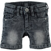Denim Shorts, Blue Grey - Shorts - 1 - thumbnail