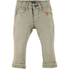 Classic Silhouette Denim Pants, Faint Olive - Jeans - 1 - thumbnail