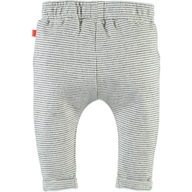 Striped Elastic Waist Sweatpants, Cool Grey - Sweatpants - 2