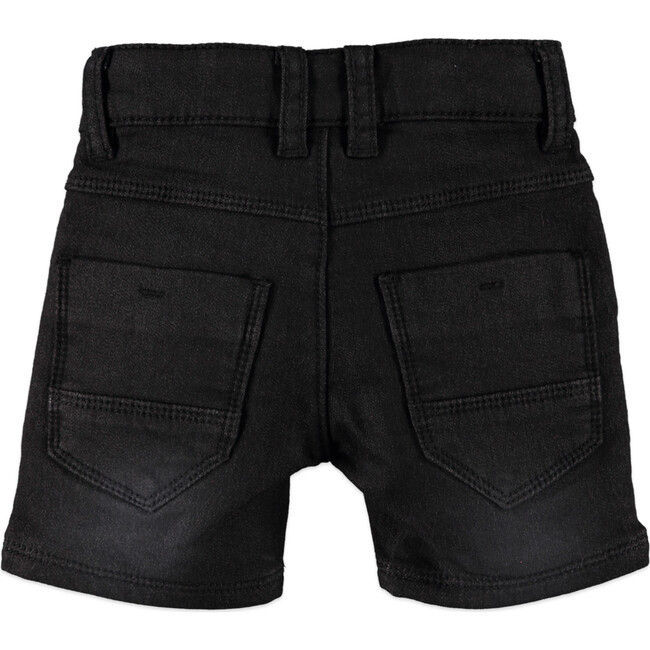 Denim Shorts, Black - Shorts - 2