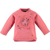 Tiger Print Long Sleeve Sweatshirt, Coral Pink - Sweatshirts - 1 - thumbnail